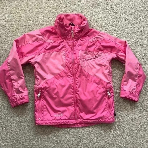 Obermeyer Zenon Shell Waterproof Jacket Coat Pink Juniors Size 14 Kids Snow Ski - Picture 2 of 16